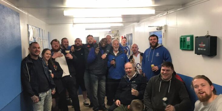 Clubhouse photo after the Aldridge game